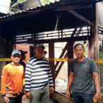 Camat Lebong Selatan Karter Jaya S.sos bersama Kabid kedaruratan dan Logistik BPBD Lebong Tantawi serta Kanit Intel Polsek Lebong Selatan AIPTU Mesi