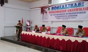 Wakil Bupati Lebong Sa'at Membuka Sosialisasi Pengendalian Gratifikasi Dilingkungan Pemkab Lebong