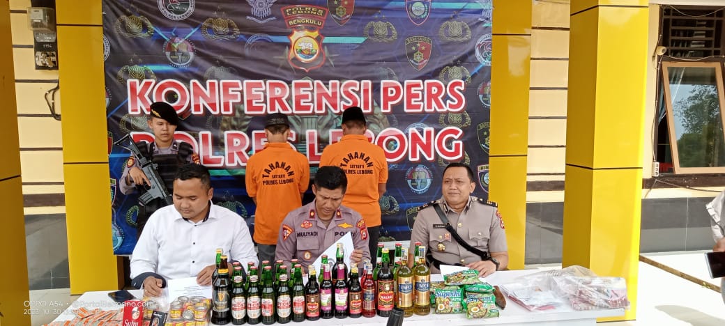 Konferensi Pers Ops Pekat Nala II Tahun 2023 Polres Lebong