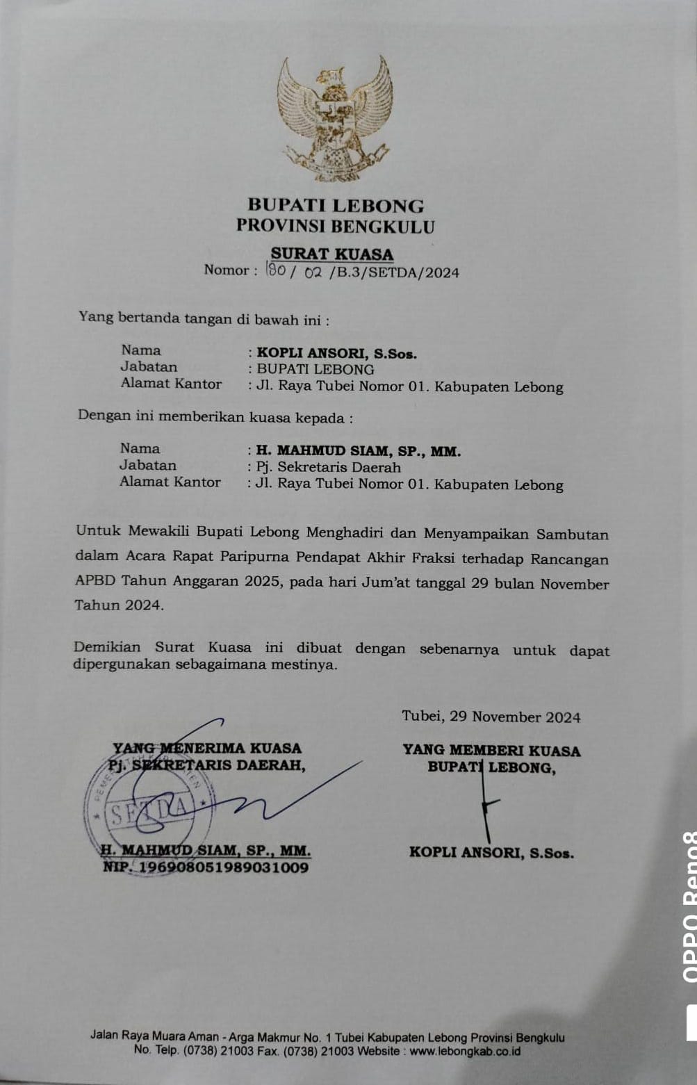 Surat yang benar
