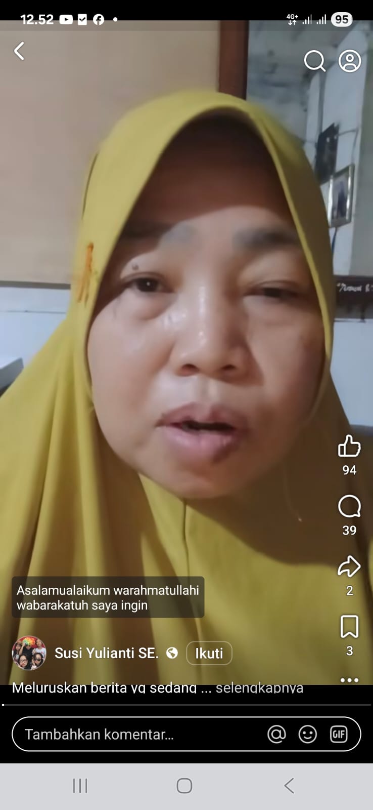 Tangkapan Layar salah satu Vidio Susi Yulianti SE