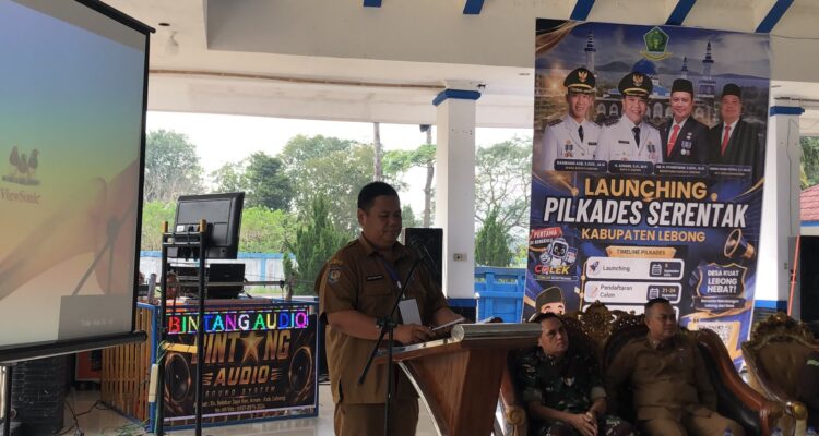 Plt Kadis PMD Sa'at Membacakan Laporan Pelaksanaan Lounching Pilkades Serentak tahun 2026