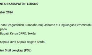 agenda pelantikan
